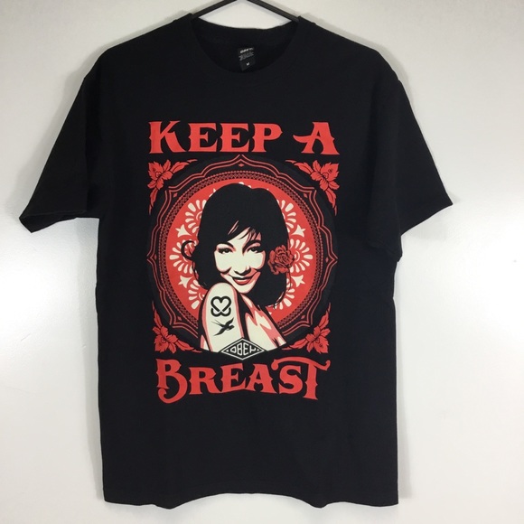 Obey Other - OBEY Keep A Breast T Shirt Mens Medium